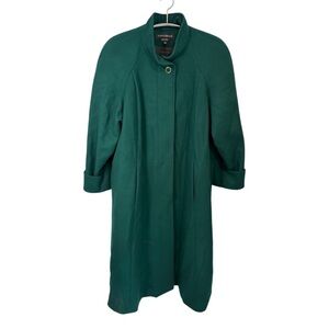 VINTAGE DonnyBrook Women’s Emerald Green Swing Style Wool Trench Coat Size 18W